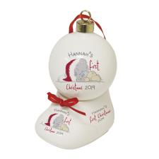 Personalised Me to You 1st Christmas Bootie & Bauble Set Image Preview